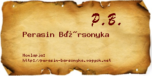 Perasin Bársonyka névjegykártya